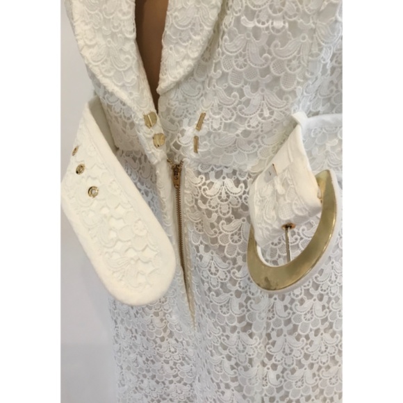 ZIMMERMANN PLUNGING LACE HALETER JUMPSUIT - Picture 7 of 7